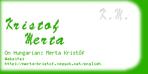 kristof merta business card